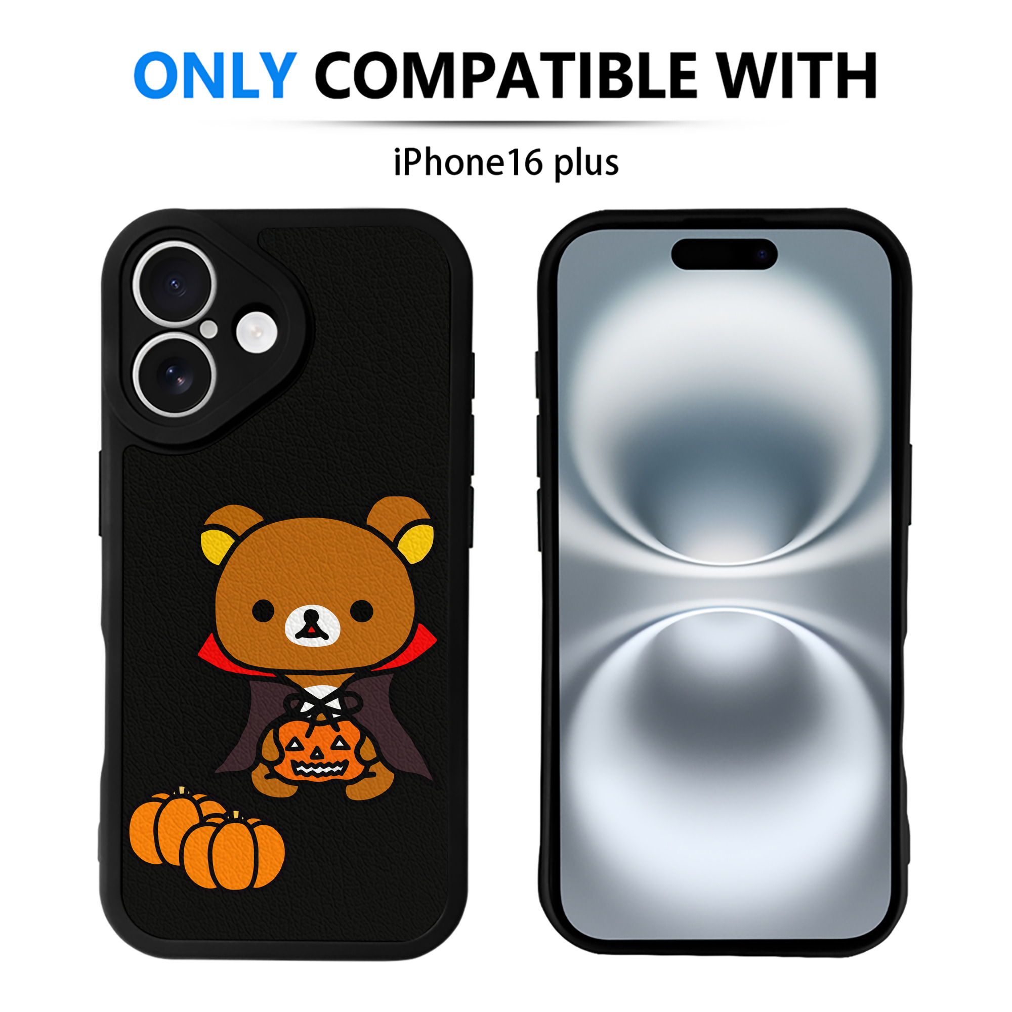 （画像用） リラックマ リラックマ キイロイトリ Rilakkuma Korilakkuma Kiiroitori 【iPhone 16シリーズ対応】シリコンスマホケース（レザー調） 材質：シリコン